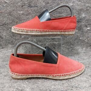 Frye Lee A Line Suede Espadrille Women's Size 9 Red Slip-On Flats Casual Summer